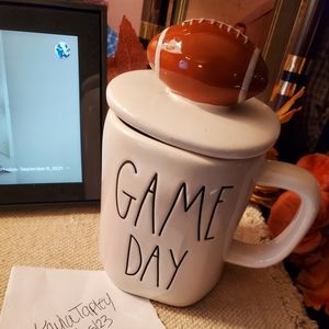 Football Game Day Rae Dunn Mug with topper